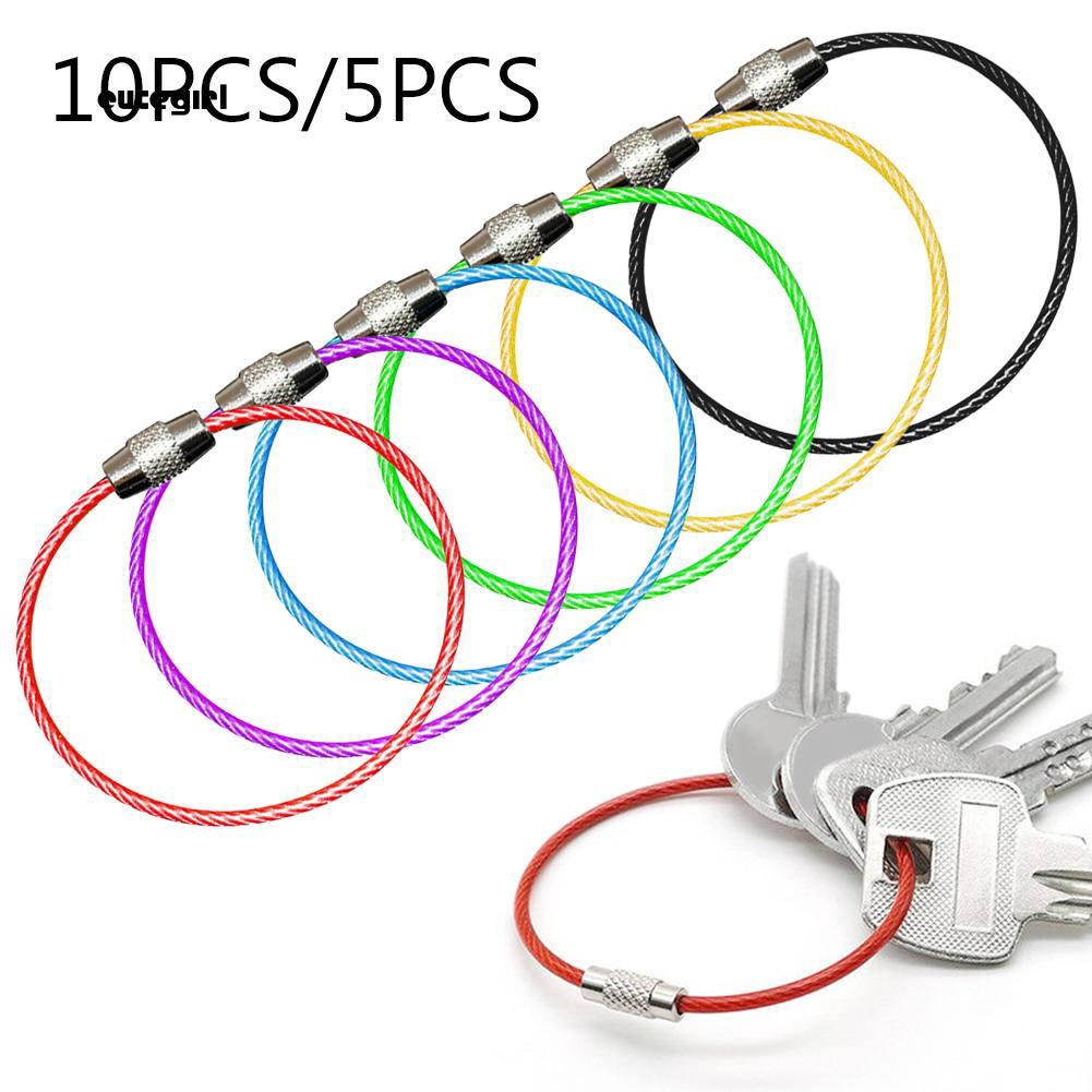 5 / 10 móc khóa dây thép siêu bền