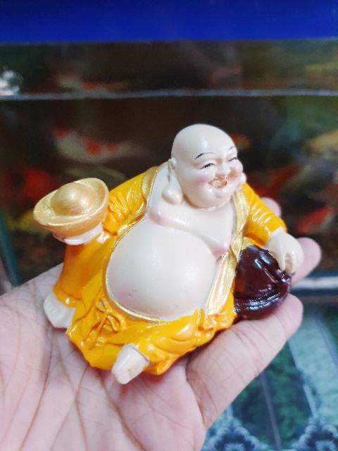 ÔNG DI LẶC TRANG TRÍ HỒ CÁ NON BỘ 8x5x5CM