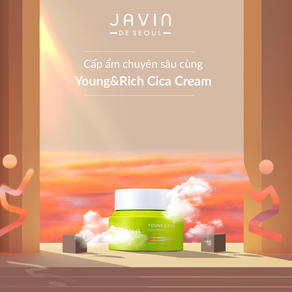 Kem chống lão hóa, dưỡng trắng da Hàn Quốc Javin De Seoul Young&Rich Cica Cream