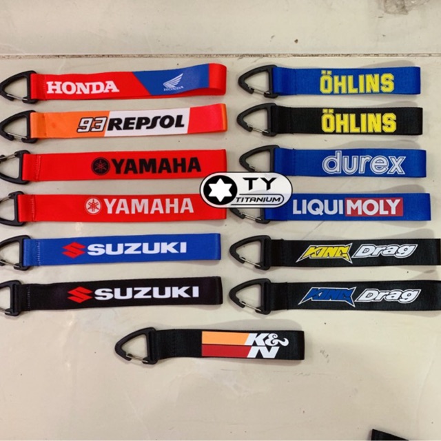 Móc khoá dây các hãng xe cực chất Southvietnam Honda Ya Su Akana Liqui...