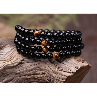 Vòng chuỗi hạt đeo tay đá phong thủy hạt 8mm 108 hạt