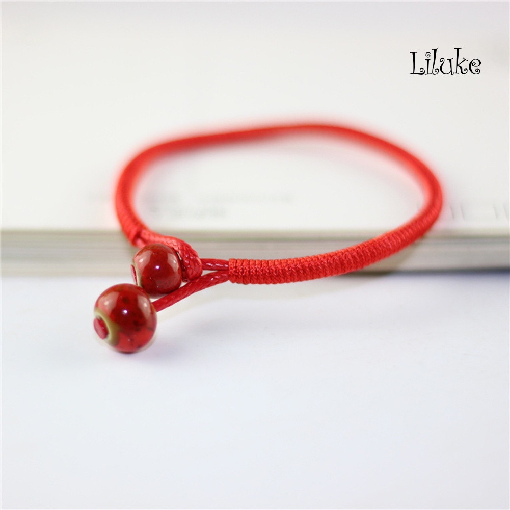 Vòng Tay Hợp Kim Trang Trí Hạt Sứ Xâu Chuỗi Xinh Xắn Cho Nữ