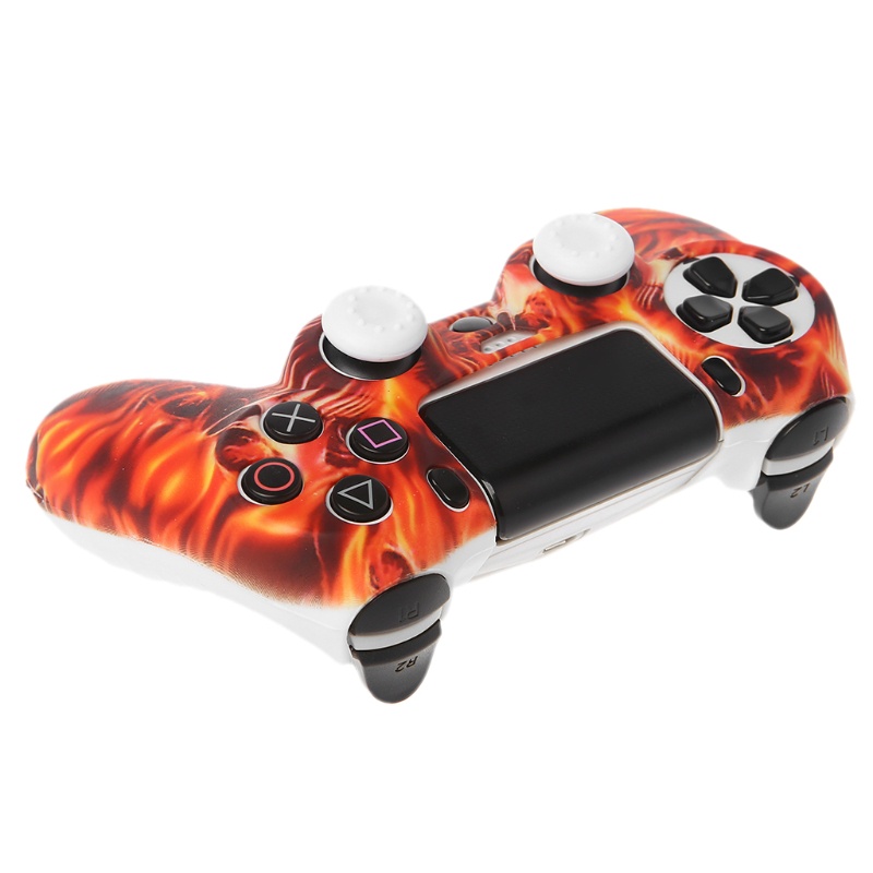 Bộ Vỏ Bọc Silicone + 2 Nắp Bảo Vệ Cho Tay Cầm Chơi Game Ps4