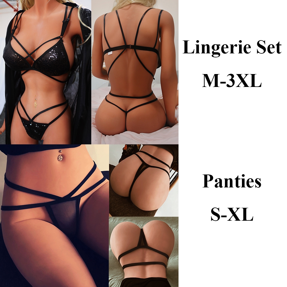 [Mã FAMAYWA giảm 10K đơn 50K] Set đồ lót/quần lót đính sequins gợi cảm cho nữ | BigBuy360 - bigbuy360.vn