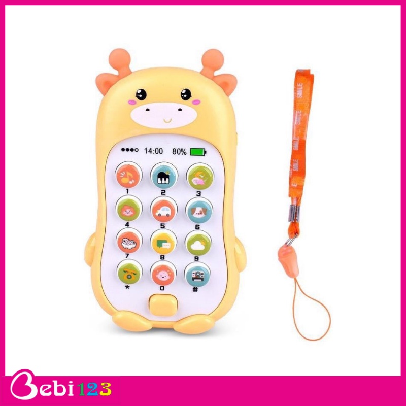 Điện thoại đồ chơi thông minh phát nhạc hình chú Hươu kèm pin cho bé