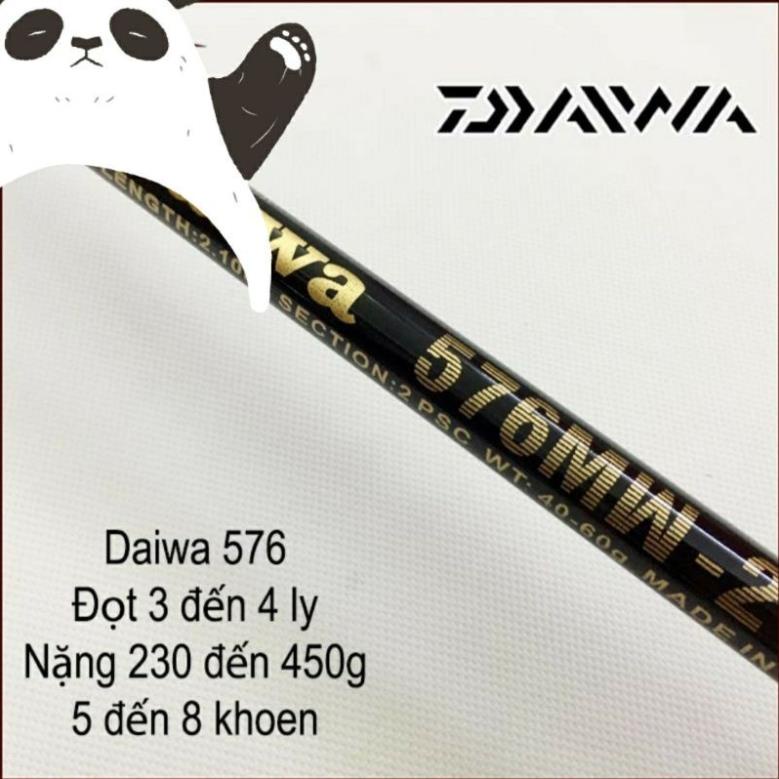 Cần Câu Cá 2 khúc cao cấp DAIWA 576 , siêu khỏe , ngọn 3li8 , chuyên lăng xê ngâm , tải chì 40-60gram , cacbon toàn thân