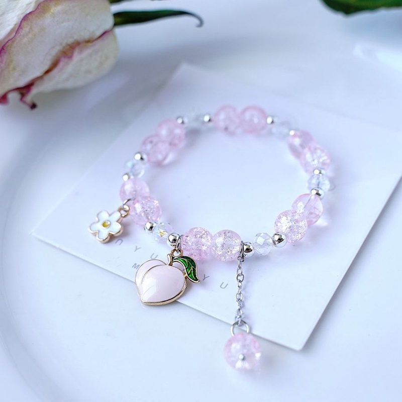 Vòng Tay Mặt Thủy Tinh Dễ Thương Cho Bạn Gái