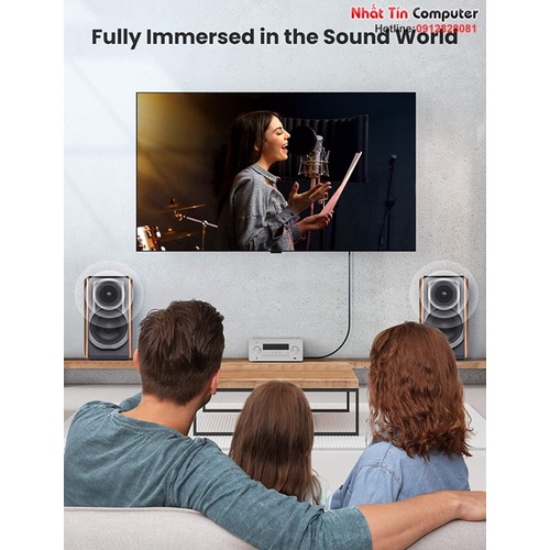 Cáp âm thanh Audio Coaxial RCA to RCA bọc Nynol dài 2M Ugreen 10190 cao cấp