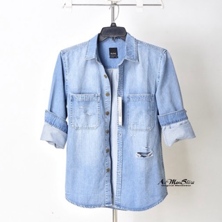 ÁO SƠ MI NAM DENIM overshirt-Vải Nhập Khẩu-Hàn Quốc