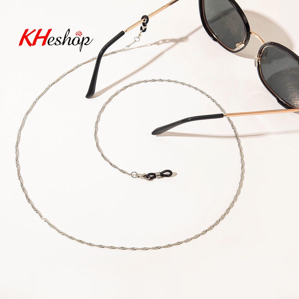 Dây đeo kính bằng kim loại, có lỗ chống lạc khí, khi sử dụng, mã Y6001