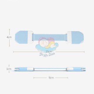 Dây đai khóa tủ lạnh quần áo ngăn kéo hộc bàn hình gấu giúp an toàn cho bé