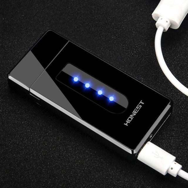 { HOT } Quẹt Bật Khò Đánh Lửa  Sạc Điện Cổng USB 2 Tia Lửa Plasma   BCZ475 Đan Chéo Màu Trơn Đẹp Độc Lạ - Nhiều Màu