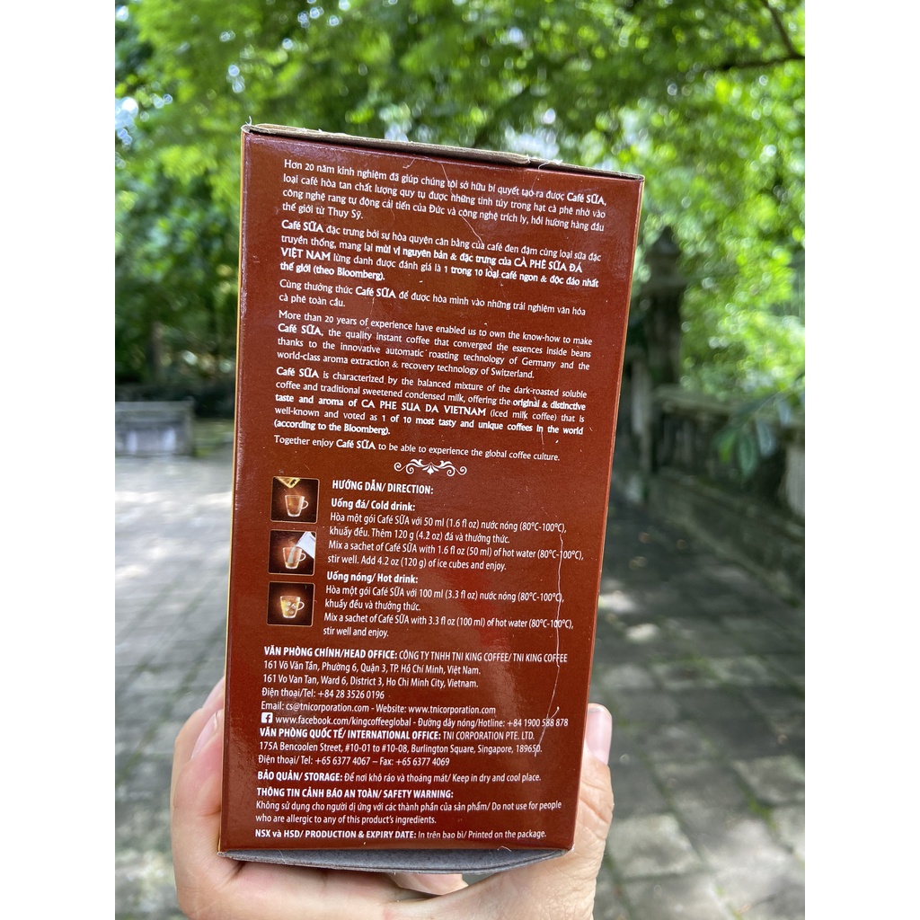 CÀ PHÊ SỮA ĐÁ KING COFFEE 240g 10 gói x 24g