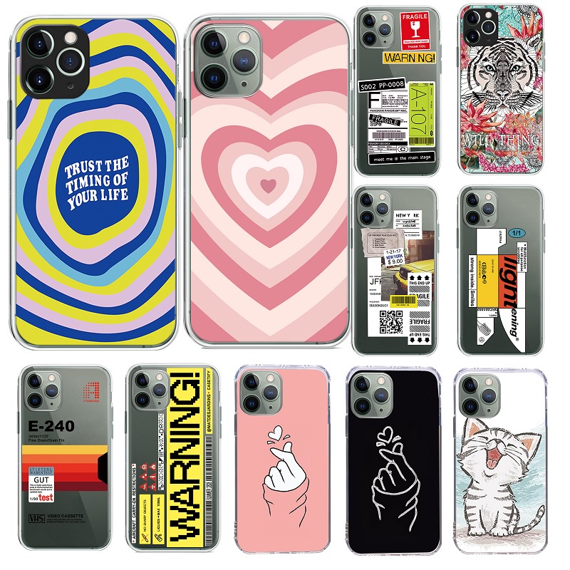Ốp lưng Nhựa Mềm IPhone 6 6S Plus 7 8 Plus Màu Hồng Hình Trái Tim Thời Trang