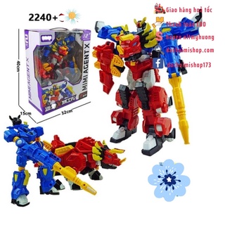 Có Sẵn - Biệt đội siêu nhân nhí MiniForce 3 Robot Siêu Khủng Long Biến Hình 2in1 Mã 2240