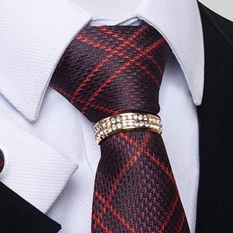 Bộ Cà vạt 4 món gồm Cavat 8cm, khăn cài túi, Măng-set, Nhẫn tròn phụ kiện, Cravat chú rể, Calavat công sở CBC-8246