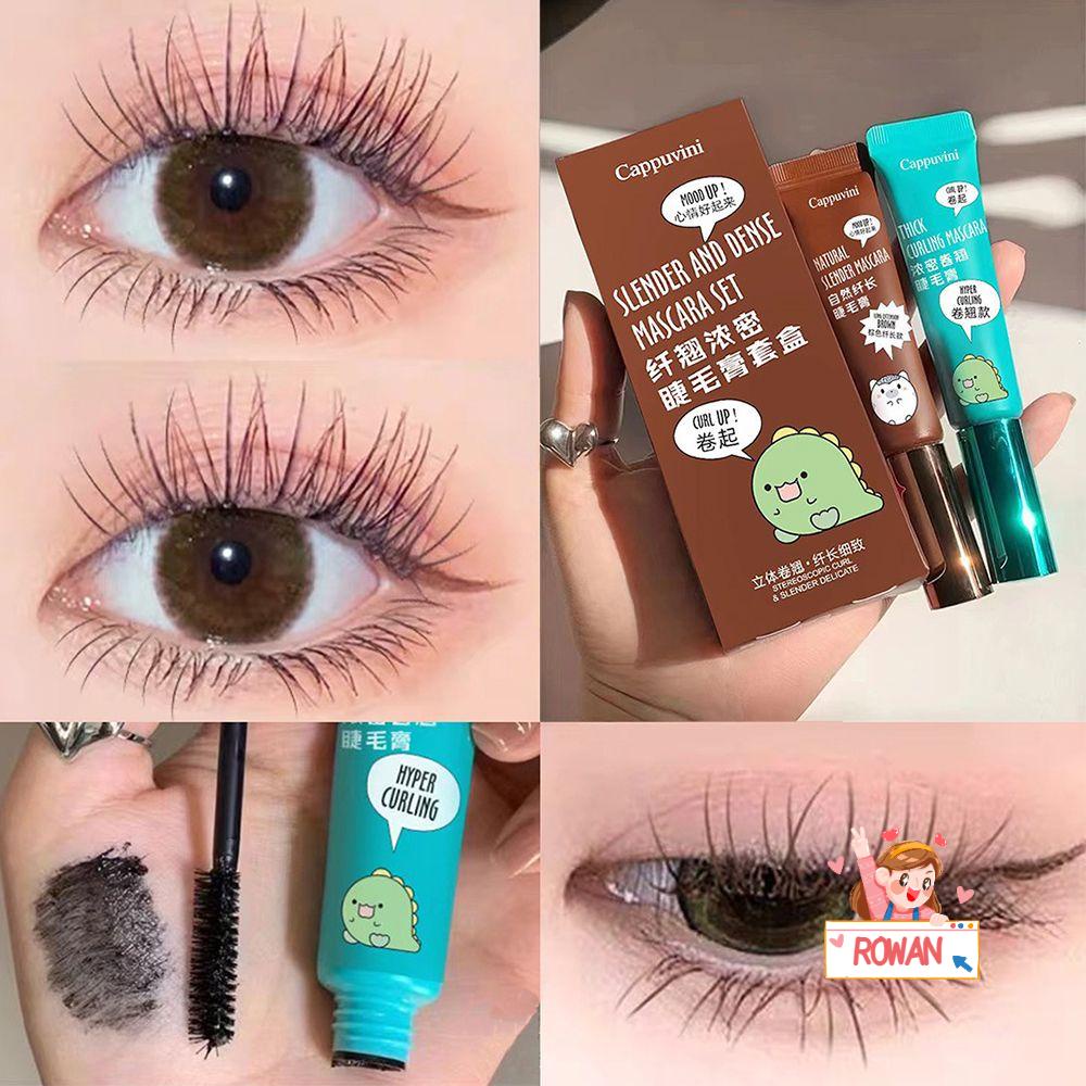 Mascara Sợi Tơ 4D Màu Đen Nối Dài Làm Dày Lông Mi ROWANS