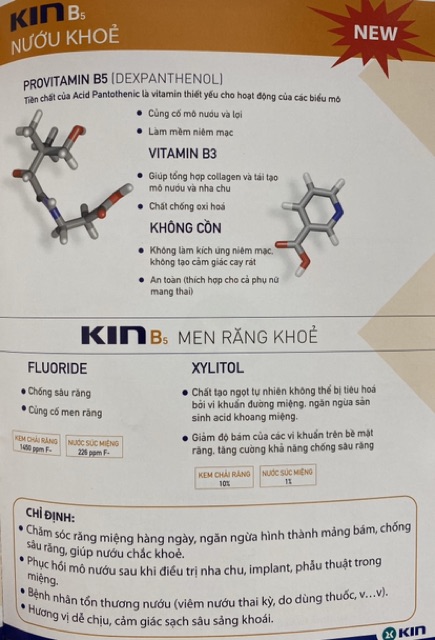 KEM ĐÁNH RĂNG KIN B5 NGĂN NGỪA MẢNG BÁM
