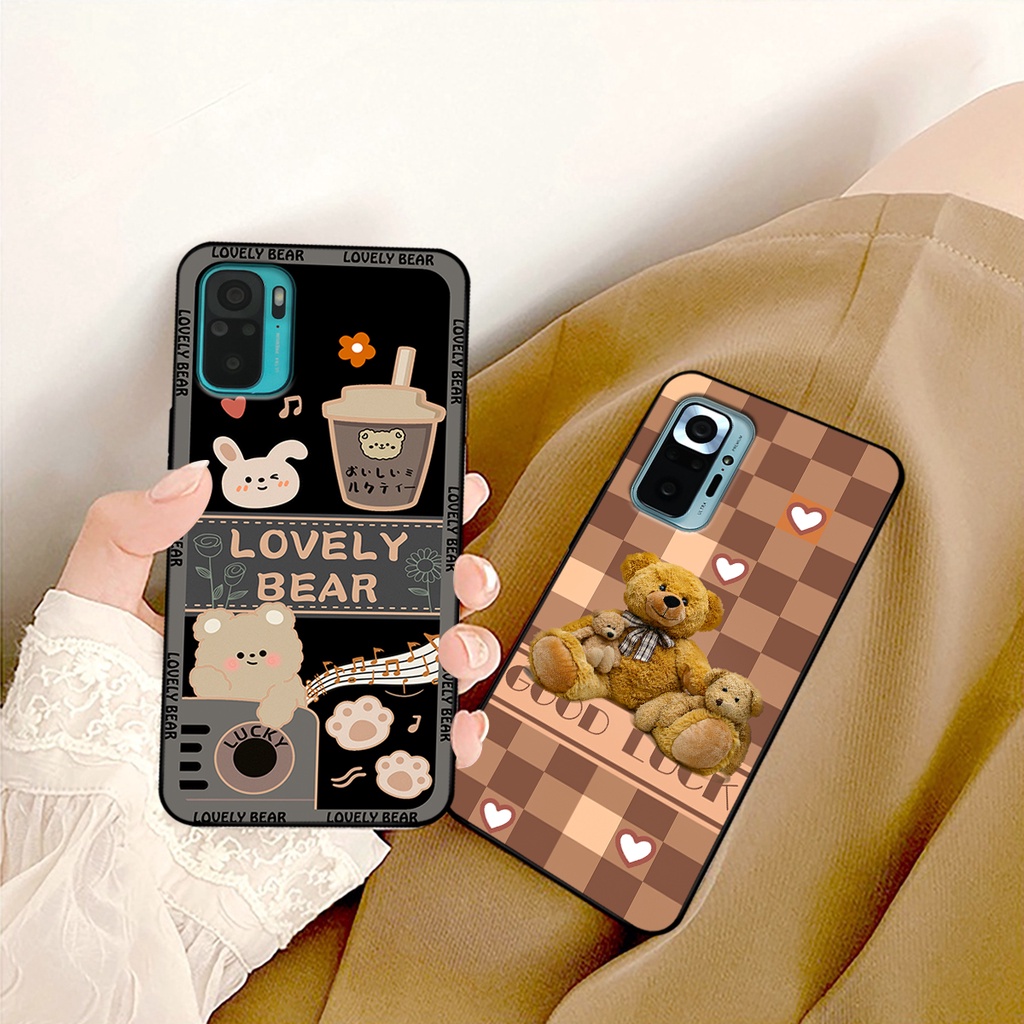 Ốp lưng Xiaomi Redmi Note 10- Note 10s - Note 10 Pro in hình gấu bear dễ thương, bền đẹp