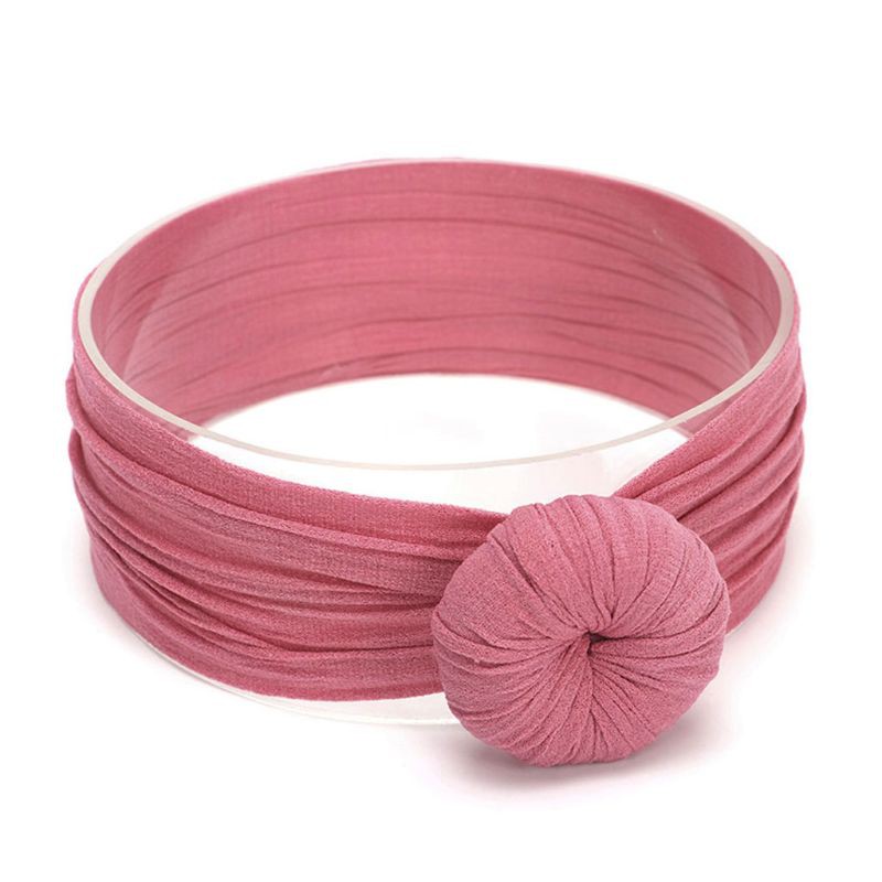 Băng đô vải màu trơn thiết kế xinh xắn cho bé gái