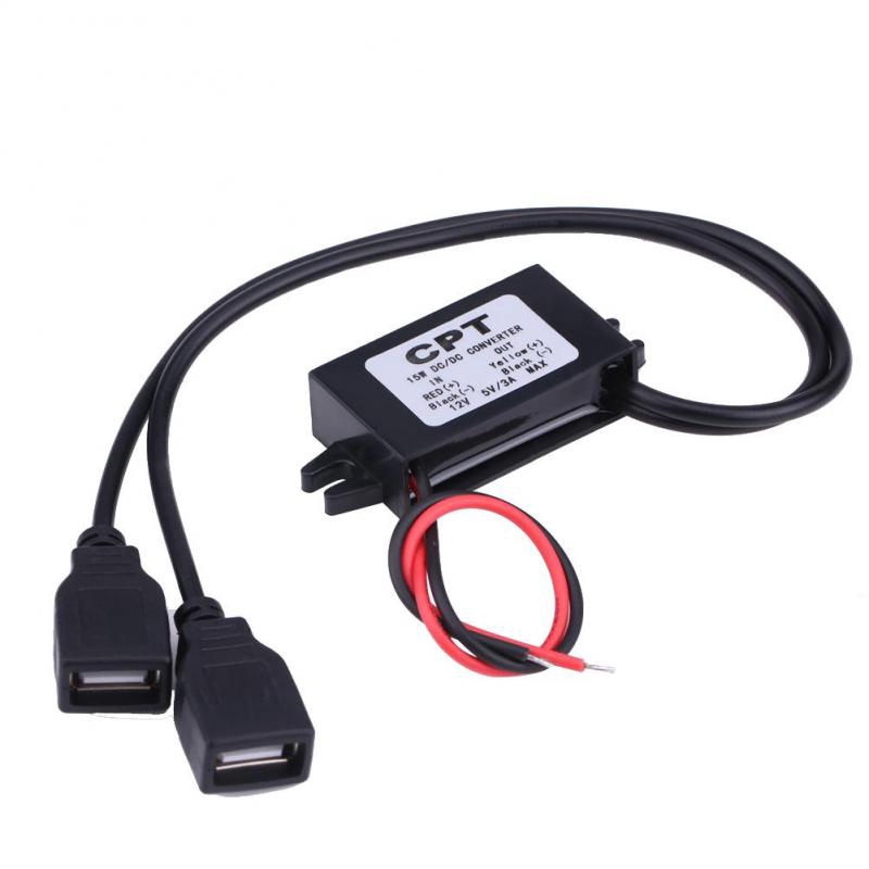 Mô đun chuyển đổi sạc 3A DC 12V sang 5V USB kép cho điện thoại trên xe ô tô