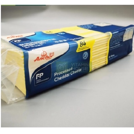 (Chỉ Giao Hà Nội)84 lát Phô Mai Cheddar Trắng Anchor túi 1kg (10g/lát)