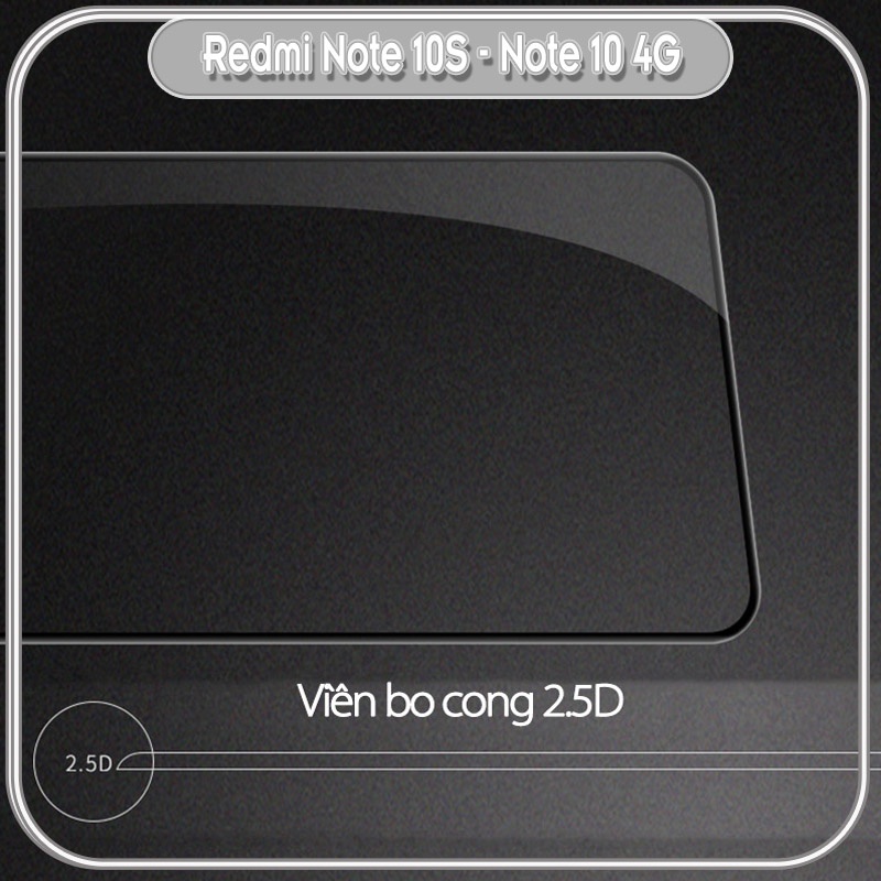 Kính cường lực Nillkin CP+ PRO cho Xiaomi Redmi Note 10S - Note 10 4G - FULL viền đen - Hàng nhập khẩu