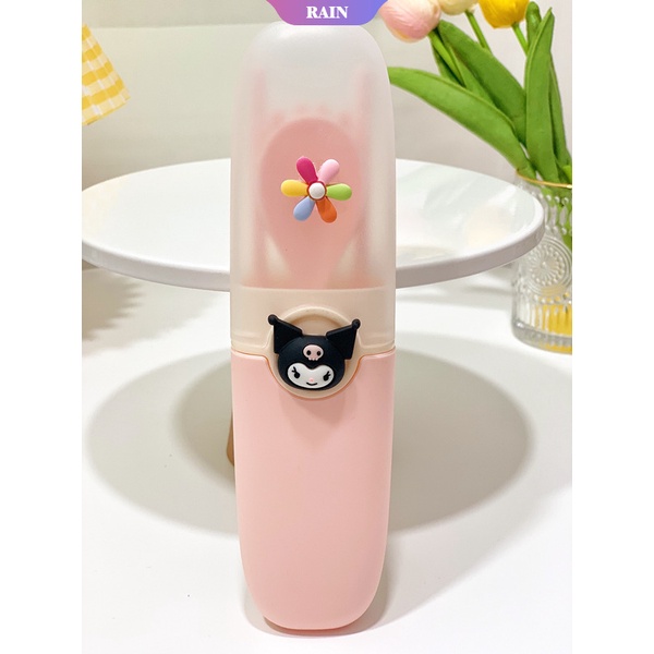 Bộ Dụng Cụ Ăn Uống Di Động Hình Hoạt Hình Sanrio Kuromi My Melody Hello Kitty Pom Pom Purin Di Động Cho Học Sinh [Sợi Niệm]