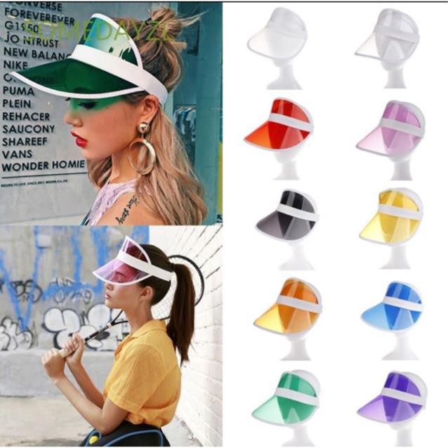 Nón nhựa nửa đầu - Mũ lưỡi trai đi biển trong suốt 👒 ༷