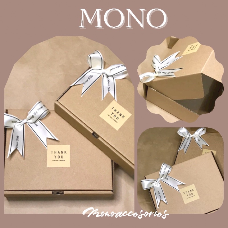 [Mã LIFEB04ALL giảm 10% tối đa 15K đơn 0Đ] HỘP ĐỰNG QUÀ KRAFT, GÓI QUÀ KRAFT, HỘP QUÀ MONO ACCESSORIES size 19x15x5cm