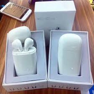 Tai nghe BLUETOOTH I7s mini kết nối cùng lúc 2 tai có đế sạc ad,3T