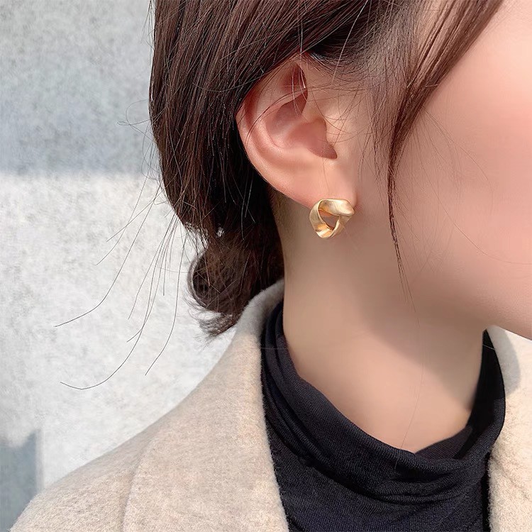 Bông Tai Hàn Quốc Hình Học Xinh Xắn Hoa Tai Bạc S925 Phụ Kiện Mainia Shop