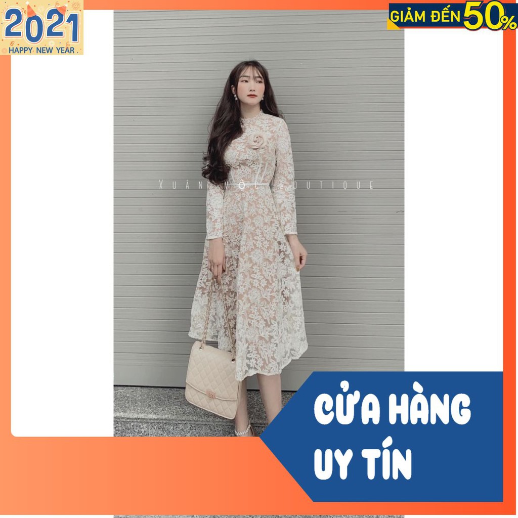 VÁY REN 2 LỚP CÀI HOA CHO NỮ