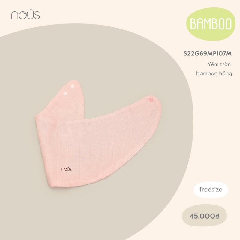 [Nous 2022] Phụ Kiện Yếm Nous Xô Cho Bé Sơ Sinh Chất Liệu Mềm Mại Thấm Hút Chính hãng Nu