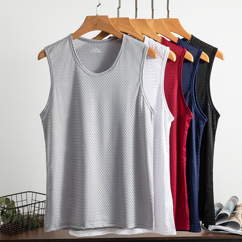 Áo thun ba lỗ nam，tanktop chuẩn gym mặc nhà dạo phố áo tanktop nam trơn thun thoáng mát