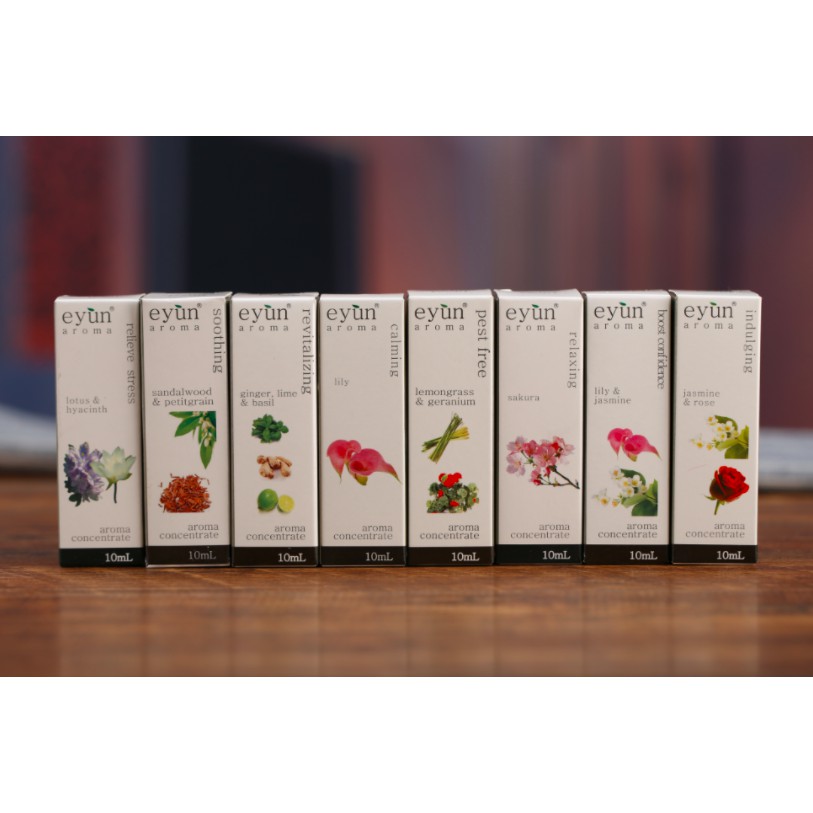 Tinh dầu nước hoa xông phòng Eyun nhiều mùi hương 10ml, dùng với máy khuếch tán tinh dầu &amp; đèn xông, làm nến thơm