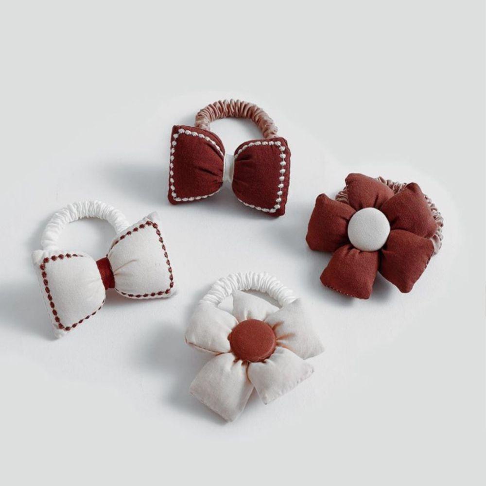 Dây Cột Tóc Co Giãn Đính Hoa Dễ Thương Cho Nữ