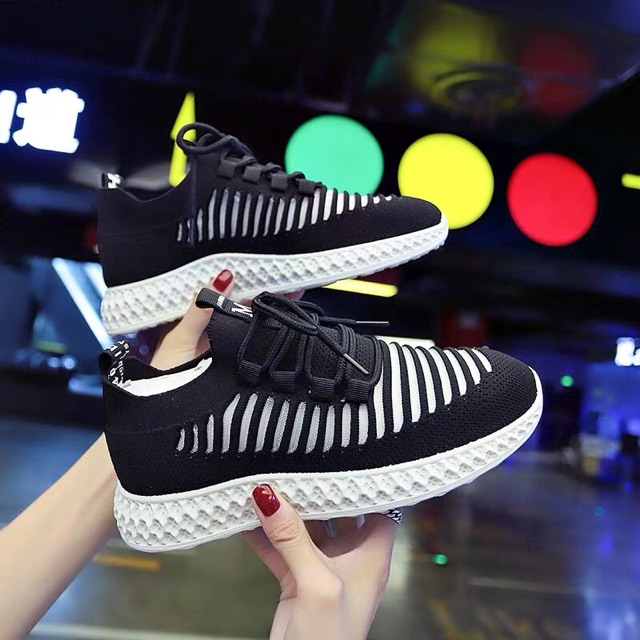 Giày thể thao nữ chất lưới thoáng đế tổ ong đế cao 3cm( màu đen, vàng, trắng, hồng) mã CT119 | BigBuy360 - bigbuy360.vn