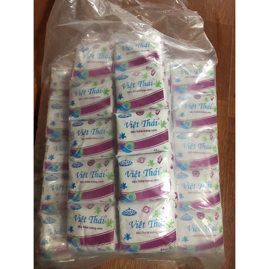 Bịch 10 gói Băng vệ sinh siêu thấm Việt Thái loại không cánh