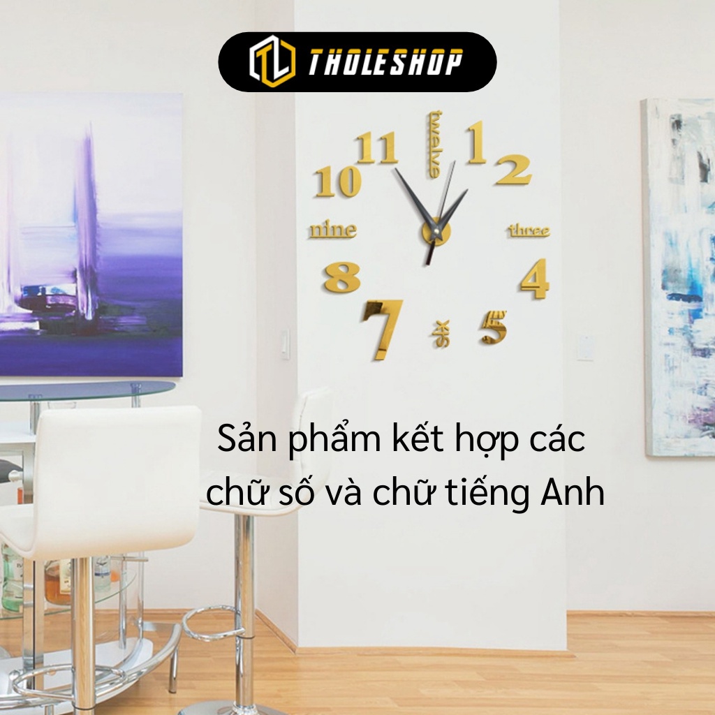 Đồng Hồ Dán Tường 3D - Đồng Hồ Treo Tường Trang Trí Nhà, Sang Trọng, Độc Đáo 6971