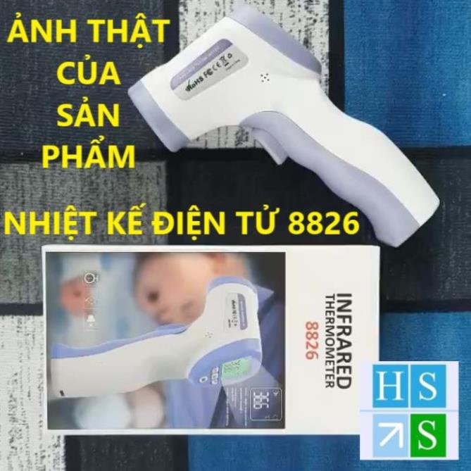 NHIỆT KẾ ĐIỆN TỬ 8826 cảm ứng hồng ngoại máy đo nhiệt độ cơ thể nhiệt độ sữa cháo cho bé dùng đa năng tiện lợi - HS Shop