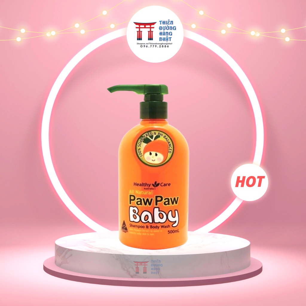 Sữa tắm gội đu đủ Paw Paw Baby Healthy Care 500ml cho bé