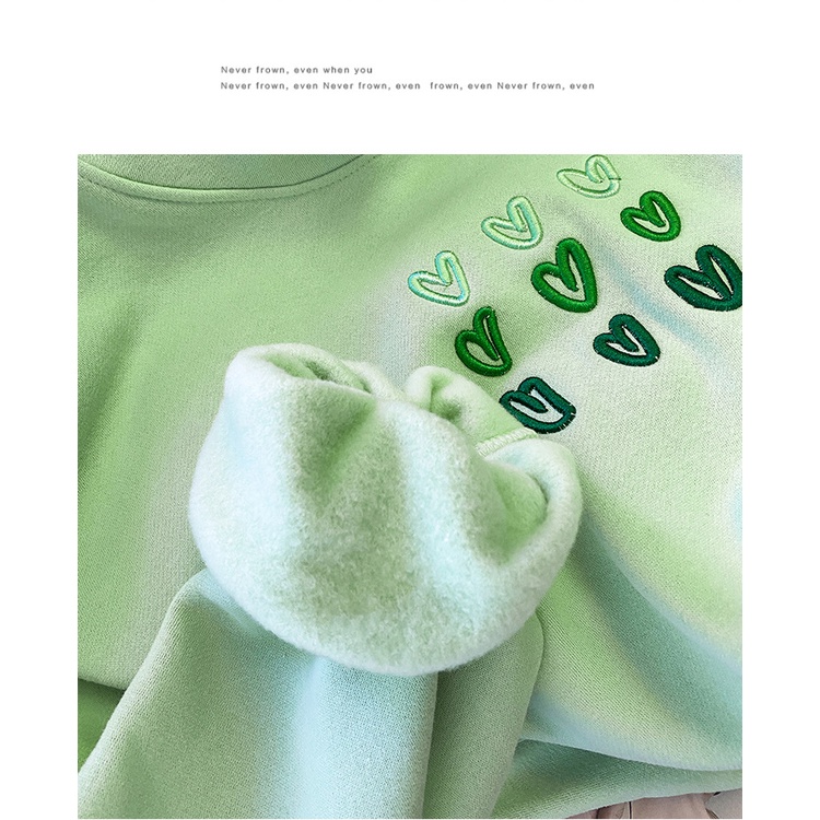 Áo Hoodie Dáng Rộng Thêu Họa Tiết Trái Tim Phong Cách Mới 2022 Cho Nữ