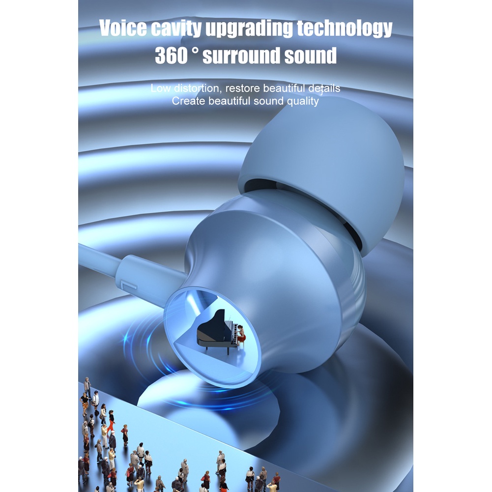 Tai Nghe Có Dây Tai Nghe Hifi Siêu Bass 3.5Mm Loại-C Chống Ồn-Tai Nghe Stereo Tai Nghe Nhét Tai Công Thái Học tai Nghe Nhét Tai Thể Thao Rccu