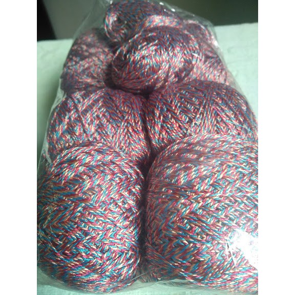 Chỉ dù thái sợi se tròn bóng 1mm màu loang ngũ sắc