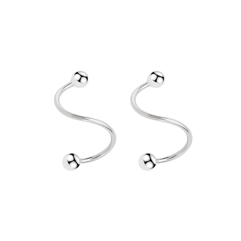 Khuyên tai nữ bạc ý 925 xỏ tai kiểu đơn giản cá tính bạc thật trang sức BẠC HIỂU MINH HT288