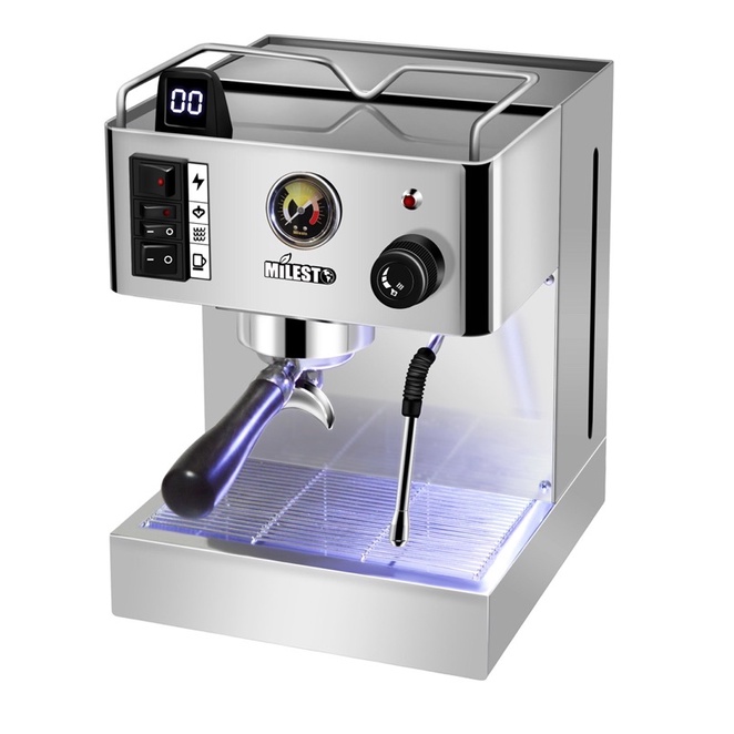 Bộ máy pha cà phê MiLesTo EM-18 + Máy xay CRM 020 New 100%
