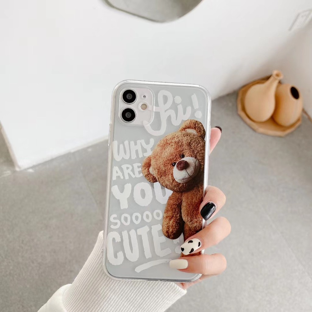 Ốp điện thoại hình gấu cho 7 8plus X Xr Xs Max 11 Pro Promax 12 mini 12 Pro Promax | BigBuy360 - bigbuy360.vn