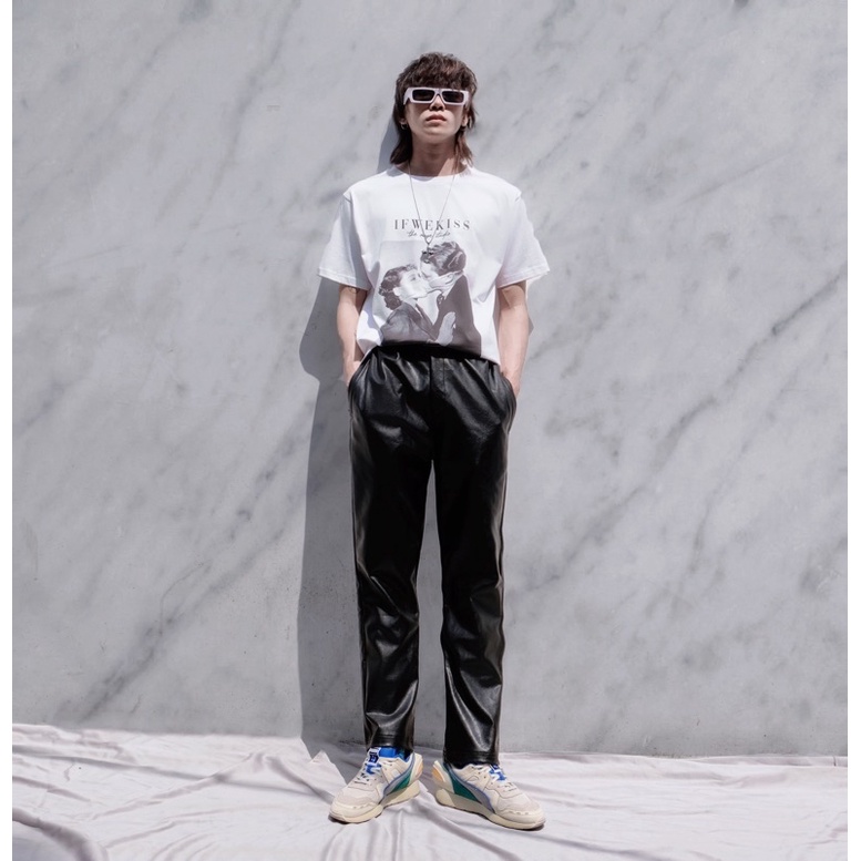 Quần da dáng rộng baggy/trouser THEMAZE