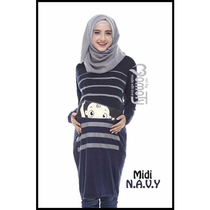 Bán Buôn Uviag | Đầm Bầu Midi Bp1 Navy Dongker Momoty - Juni Online Shop Giảm Giá